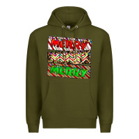 Army Green merry merry merry Premium Hoodie - CowhideDigitalArt