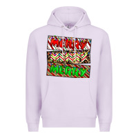 Lilac merry merry merry Premium Hoodie - CowhideDigitalArt
