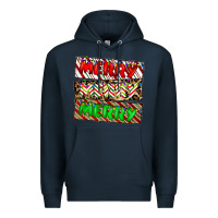 Navy merry merry merry Premium Hoodie - CowhideDigitalArt
