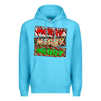 Ocean Blue merry merry merry Premium Hoodie - CowhideDigitalArt