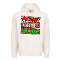 Pale Pink merry merry merry Premium Hoodie - CowhideDigitalArt