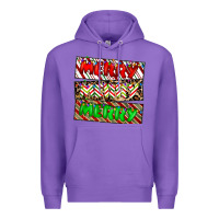 Purple merry merry merry Premium Hoodie - CowhideDigitalArt
