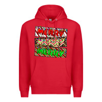 Red merry merry merry Premium Hoodie - CowhideDigitalArt