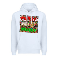 White merry merry merry Premium Hoodie - CowhideDigitalArt