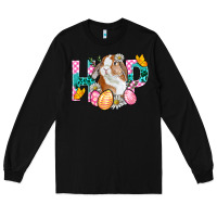 Black Hop Bunny Easter Long Sleeve Tee - BundleAndBundleShop