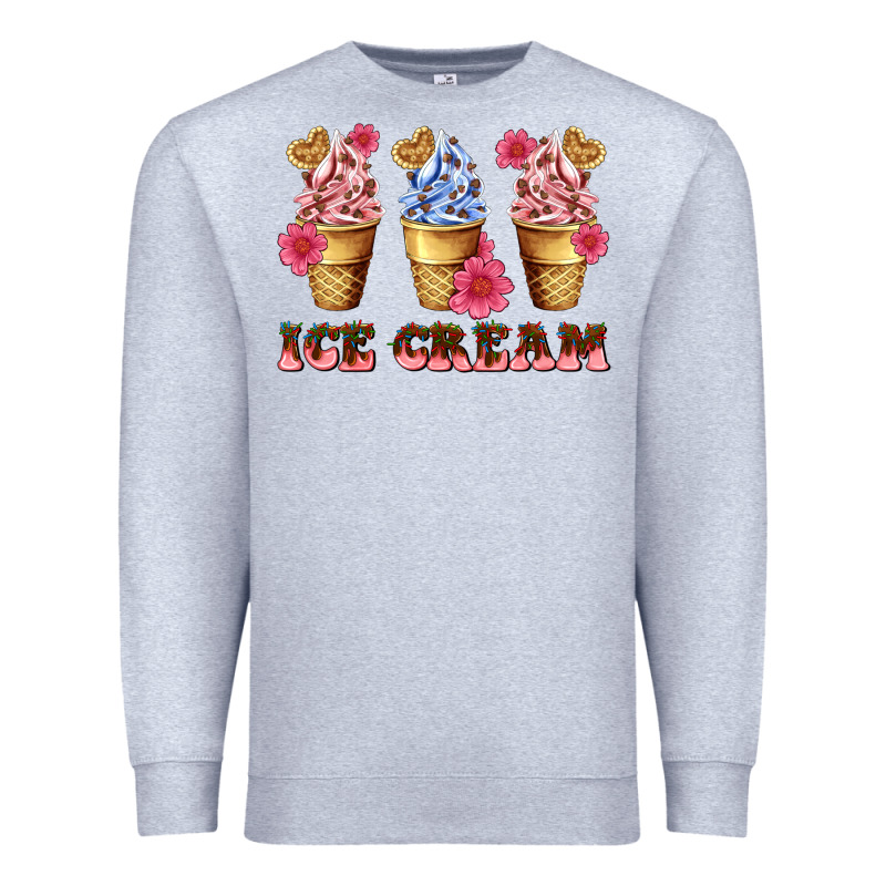 Floral Ice Cream Premium Sweatshirt by AdoDesignShop | Teevron