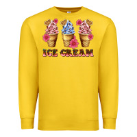 Lemon floral ice cream Premium Sweatshirt - AdoDesignShop