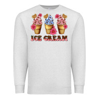 Oatmeal Heather floral ice cream Premium Sweatshirt - AdoDesignShop