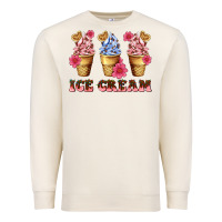 Sandshell floral ice cream Premium Sweatshirt - AdoDesignShop
