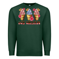 Sports Green floral ice cream Premium Sweatshirt - AdoDesignShop