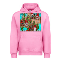 Fuchsia Pink ho ho ho gnome Urban Hoodie - JahusDesignShop
