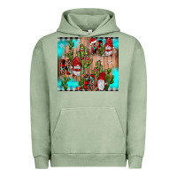 Pigment Oil Green ho ho ho gnome Urban Hoodie - JahusDesignShop
