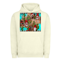 Pigment Pistachio ho ho ho gnome Urban Hoodie - JahusDesignShop