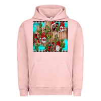 Pigment Salmon ho ho ho gnome Urban Hoodie - JahusDesignShop