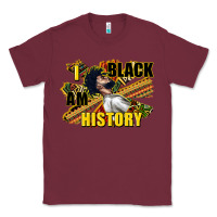 Burgundy i am black history Classic Tee - CowGirlArtShop