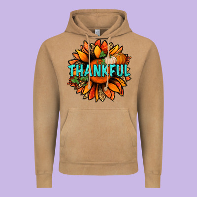 Thankful With Sunflower Bbs Vintage Hoodie Designed By Bundleandbundleshop