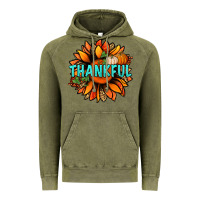 Vintage Olive thankful with sunflower bbs Vintage Hoodie - BundleAndBundleShop