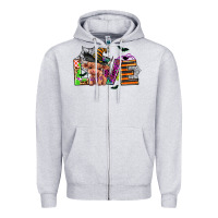 Heather Grey love halloween heifer Zipper Hoodie - AdoDesignShop