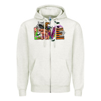 Oatmeal Heather love halloween heifer Zipper Hoodie - AdoDesignShop