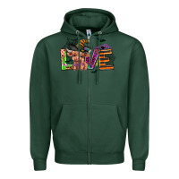 Sports Green love halloween heifer Zipper Hoodie - AdoDesignShop