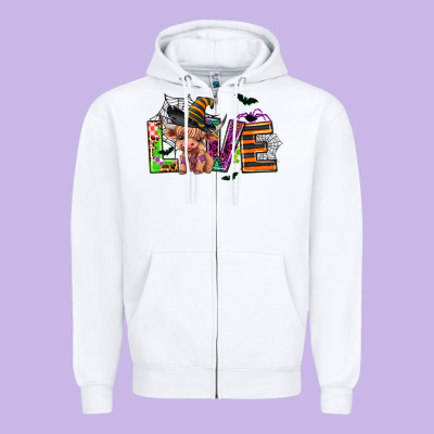 Love Halloween Heifer Zipper Hoodie Designed By Adodesignshop