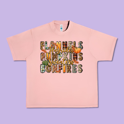 Flannels Hayrides Pumpkins  Bonfires Urban Heavy Tee Designed By Fadigitalartstudio