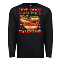Black hot dogs are my valentine Premium Sweatshirt - AdoDesignShop
