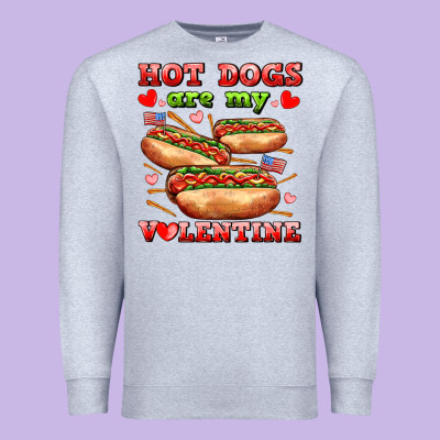 Hot Dogs Are My Valentine Premium Sweatshirt Designed By Adodesignshop