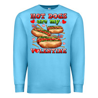 Ocean Blue hot dogs are my valentine Premium Sweatshirt - AdoDesignShop