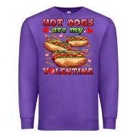Purple hot dogs are my valentine Premium Sweatshirt - AdoDesignShop