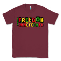 Burgundy freedom juneteenth Classic Tee - CowGirlArtShop