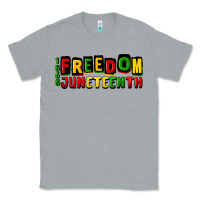 Heather Grey freedom juneteenth Classic Tee - CowGirlArtShop