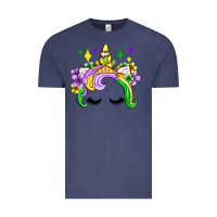 Vintage Denim unicorn mardi gras olivia Vintage Tee - OliviaCreatesArt