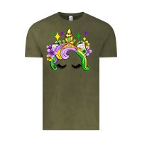Vintage Olive unicorn mardi gras olivia Vintage Tee - OliviaCreatesArt