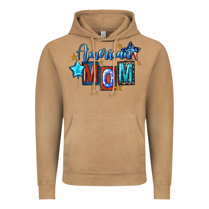 American Mom Mother's Day Vintage Hoodie by FaDigitalArtStudio | Teevron