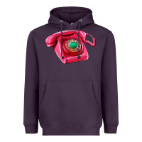 Plum pink telephone Heavyweight Hoodie - AdoDesignShop