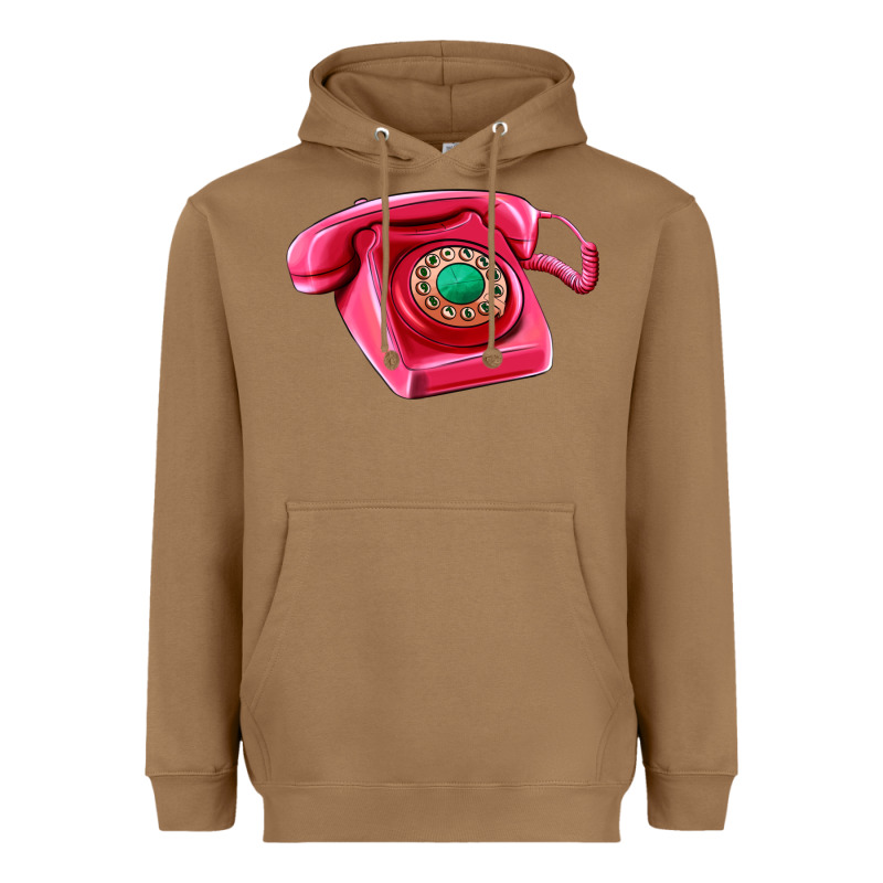 Pink Telephone Heavyweight Hoodie by AdoDesignShop | Teevron