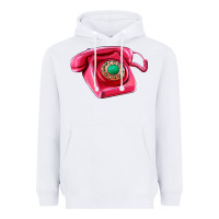 White pink telephone Heavyweight Hoodie - AdoDesignShop
