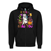 Black i will stab you nurse Zipper Hoodie - AdoDesignShop