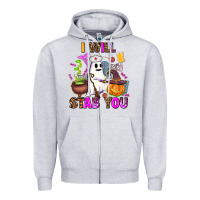 Heather Grey i will stab you nurse Zipper Hoodie - AdoDesignShop