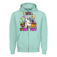 Seafoam i will stab you nurse Zipper Hoodie - AdoDesignShop
