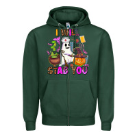 Sports Green i will stab you nurse Zipper Hoodie - AdoDesignShop