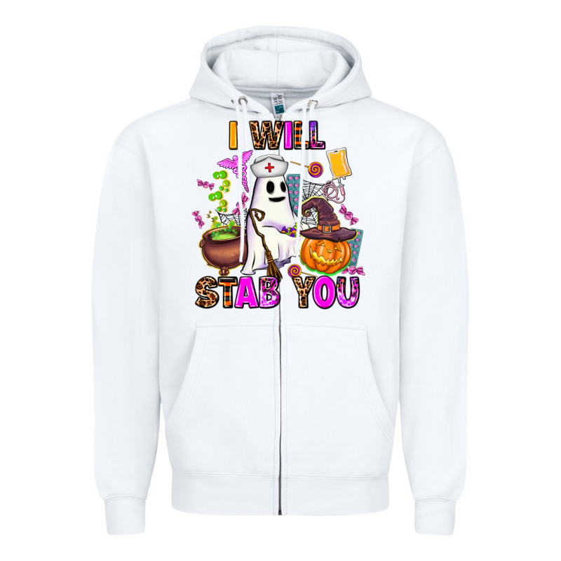 I Will Stab You Nurse Zipper Hoodie by AdoDesignShop | Teevron