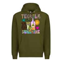 Army Green Tequila Sunshine Premium Hoodie - CowhideDigitalArt