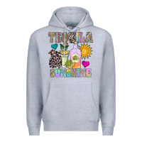Heather Grey Tequila Sunshine Premium Hoodie - CowhideDigitalArt