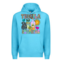 Ocean Blue Tequila Sunshine Premium Hoodie - CowhideDigitalArt