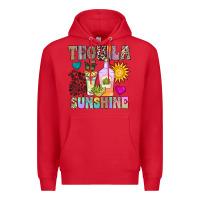 Red Tequila Sunshine Premium Hoodie - CowhideDigitalArt