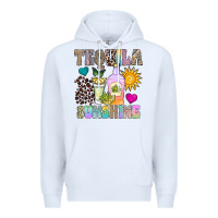 White Tequila Sunshine Premium Hoodie - CowhideDigitalArt