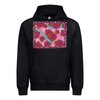 Black pink rose leopard background Urban Hoodie - JahusDesignShop