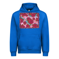 Cobalt pink rose leopard background Urban Hoodie - JahusDesignShop